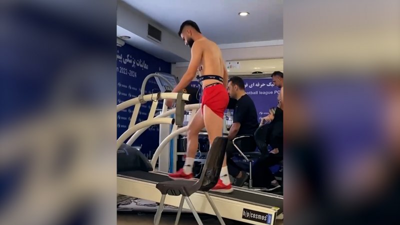 یاسین سلمانی در تست پزشکی پرسپولیس