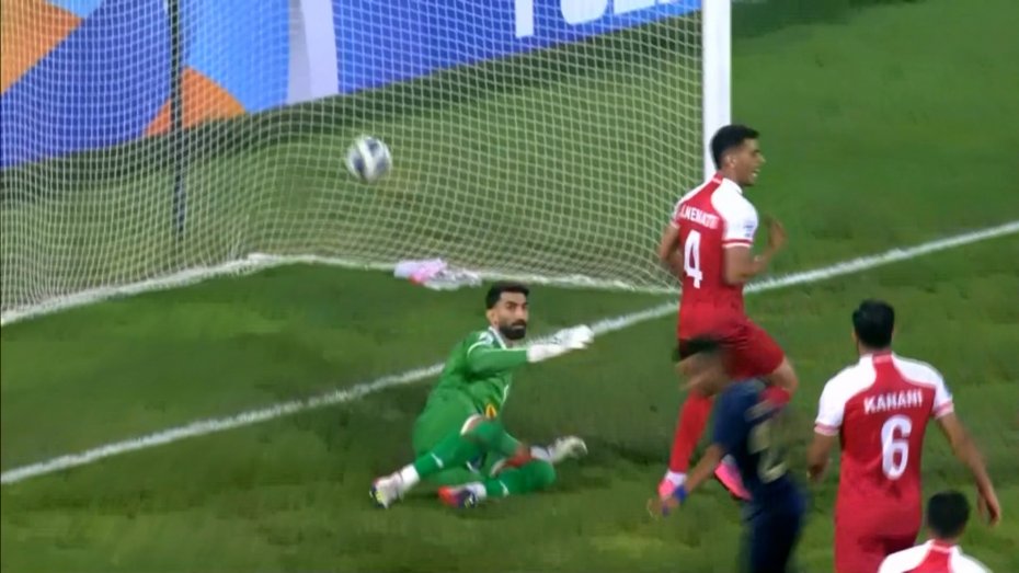 گل اول النصر به پرسپولیس گل به خودی اسماعیلی‌فر