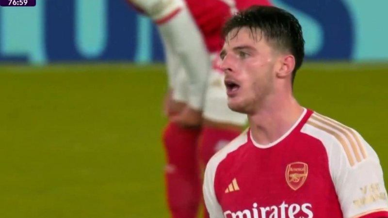 گل اول آرسنال به چلسی  توسط رایس 