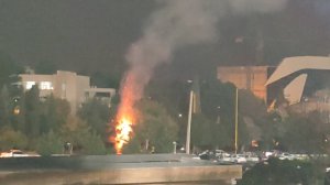 آتش سوزی در کنار ورزشگاه فولادشهر