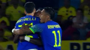 گل اول برزیل به کلمبیا توسط مارتینلی