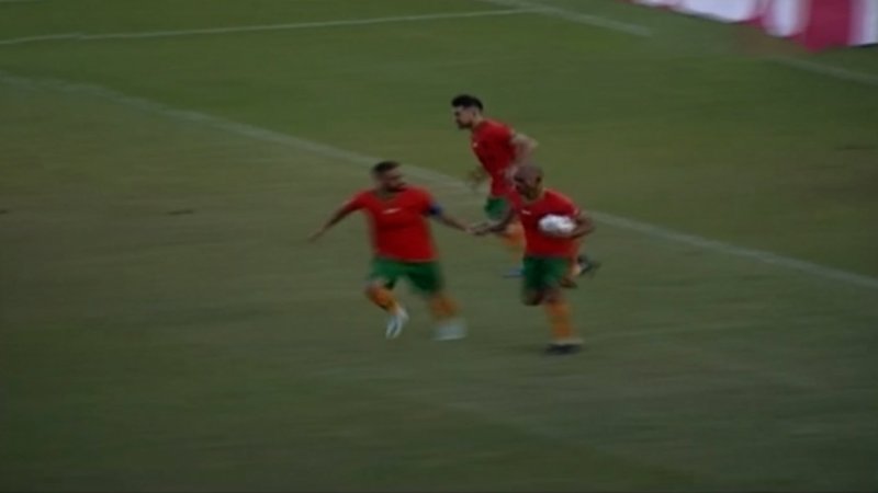 گل اول مس رفسنجان به ملوان توسط پریرا