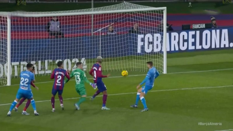 گل دوم آلمریا به بارسلونا (ادگار گونزالز)