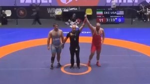 پیروزی زارع مقابل گیویازدوفسکی ازآمریکا در وزن (125Kg)