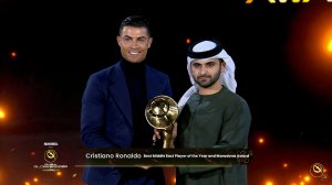 رونالدو، جایزه‌ی بهترین بازیکن خاورمیانه را دریافت کرد