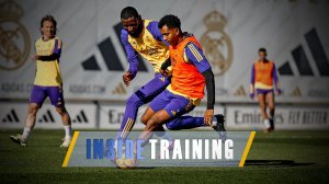 تمرینات بازیکنان رئال مادرید پیش از بازی با لاس پالماس