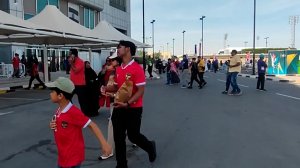 ورود هواداران اندونزی و استرالیا به ورزشگاه جاسم بن حمد