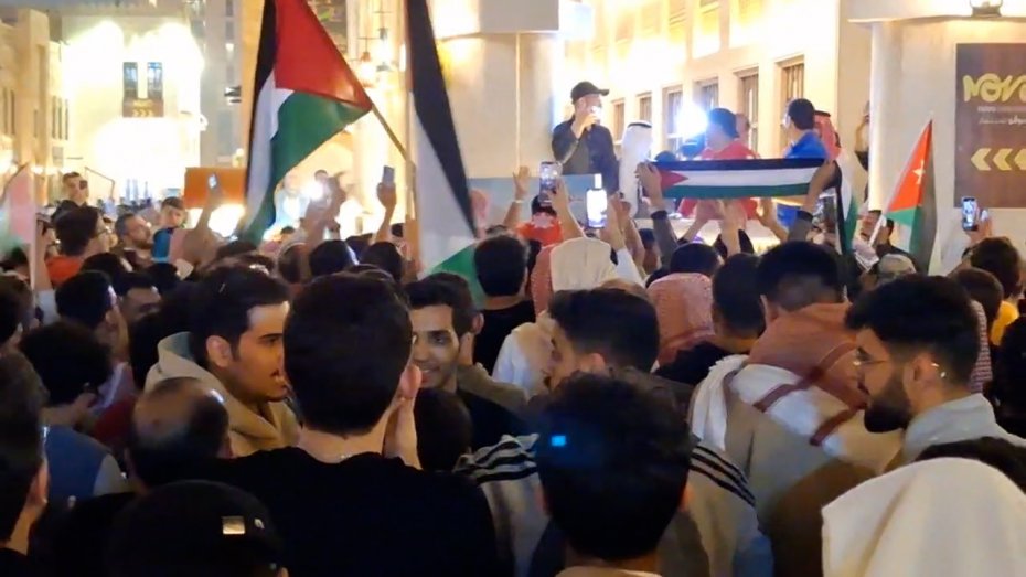 کری‌خوانی اردنی‌ها در شب قبل از بازی با تاجیکستان
