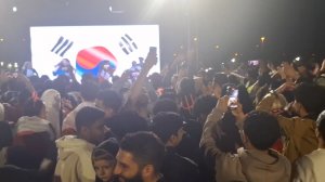 جشن صعود کره‌ای‌ها به نیمه نهایی قطر ۲٠۲۳