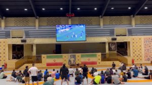 خوشحالی اعضای تیم ملی کشتی بعد از گل دوم ایران به ژاپن