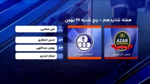 کارشناسی داوری دیدار شمس آذر - استقلال خوزستان