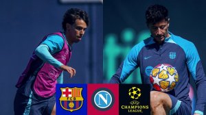 آمادگی بازیکنان بارسلونا برای تقابل با ناپولی