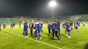 شادی تیم استقلال خوزستان پس از برد ذوب آهن