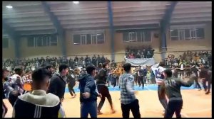 شادی هواداران تیم فوتسال شهرستان باخرز در مسابقات جام رمضان