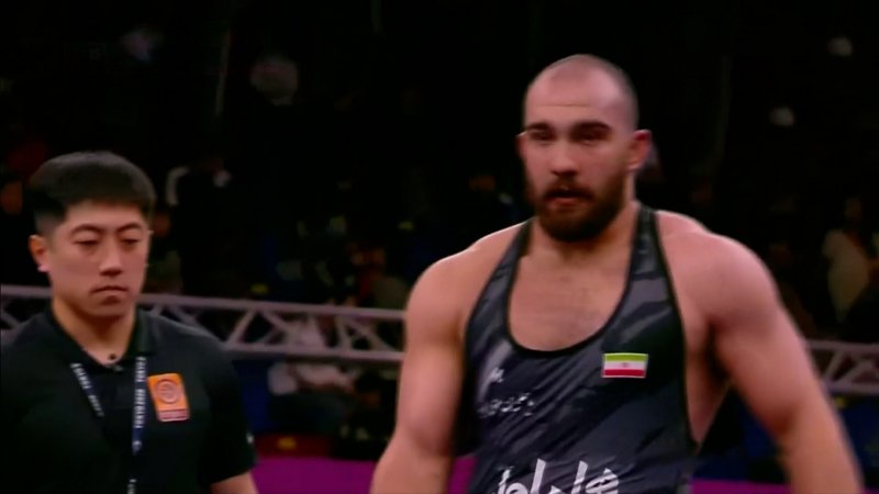 پیروزی زارع در وزن 125KG مقابل حریفی از بحرین