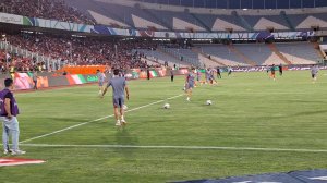 گرم کردن بازیکنان پرسپولیس و استقلال خوزستان 