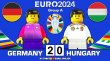 شبیه‌سازی بازی آلمان و مجارستان در یورو 2024 با لگو
