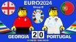 شبیه‌سازی بازی گرجستان و پرتغال در یورو 2024 با لگو
