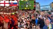 خوشحالی دیوانه‌وار هواداران انگلیس پس از گل تساوی