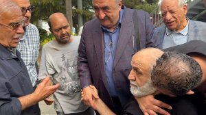 حضور مهدی فنونی‌زاده با ویلچر در مراسم ختم ظلی