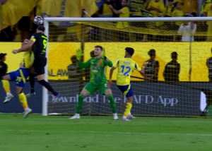 گل اول الاتحاد به النصر (کریم بنزما)