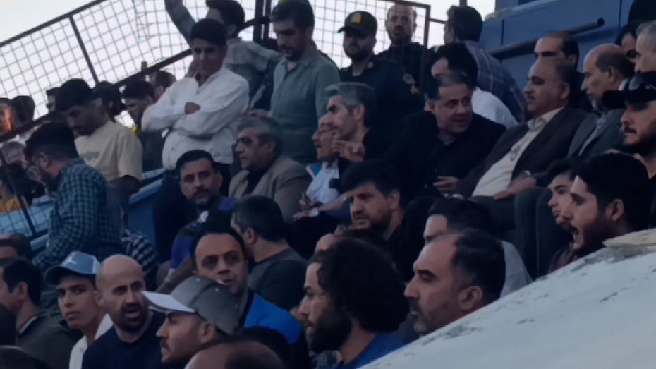 حضور مجتبی جباری در دیدار لیگ یک