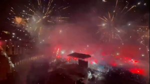 آتش بازی هواداران ناپولی پس از قهرمانی در سری آ