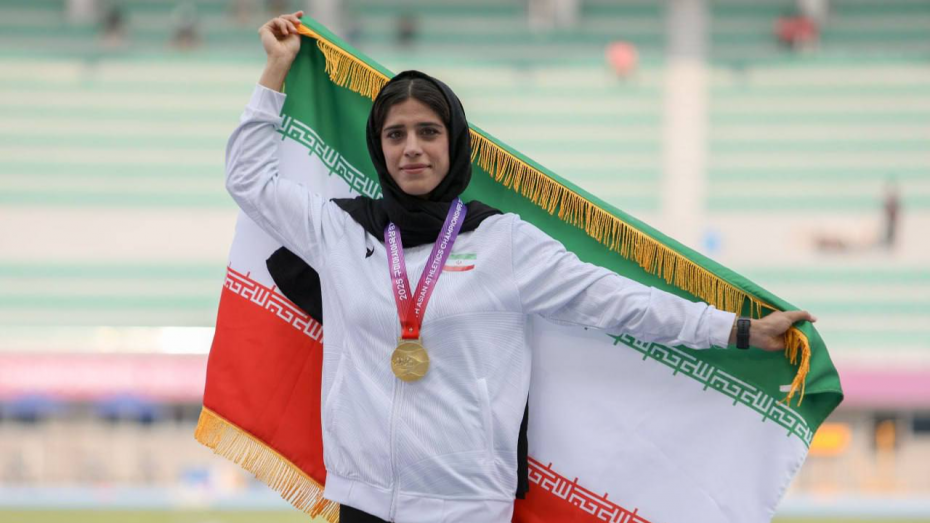 کسب اولین مدال‌طلای تاریخ دو و میدانی زنان‌ایران در آسیا