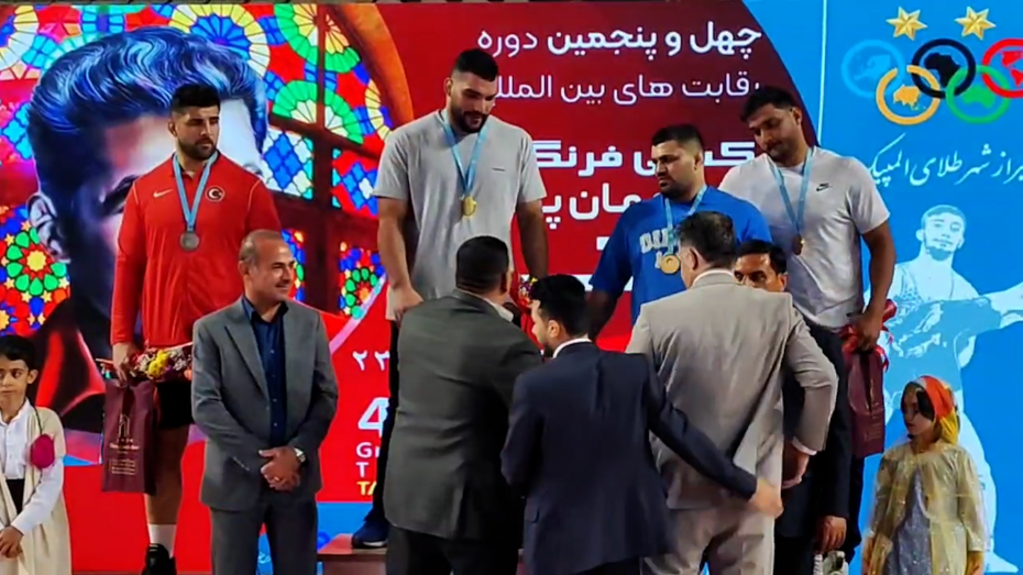 مراسم توزیع مدال جام تختی در پایان روز اول