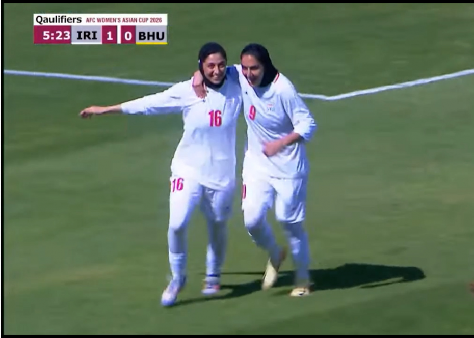 گل دوم زنان ایران به بوتان (فاطمه شبان)