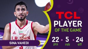 درخشش سینا واحدی در کاپ بسکتبال آسیا