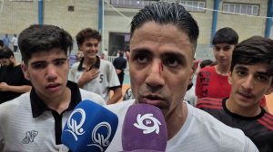 حرفهای ستاره فوتسال ایران با صورت زخمی! 