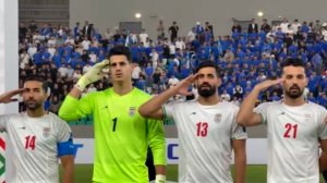 سلام نظامی بازیکنان تیم ملی پیش از فینال کافا