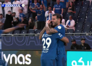 گل دوم الهلال به الاخدود (تئو هرناندز)