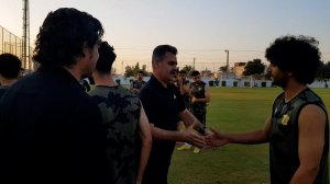 خوش آمدگویی بازیکنان صنعت نفت به پور موسوی 