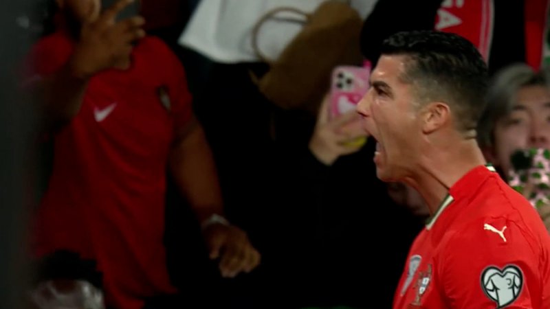 گل اول پرتغال به مجارستان توسط رونالدو