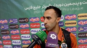 گفتگو با بازیکنان نساجی پس از برد مقابل مس‌کرمان