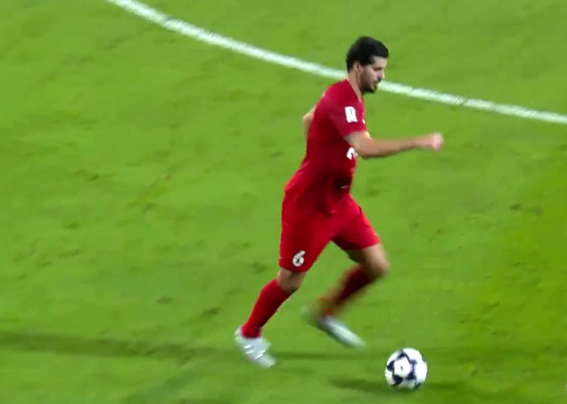 پاس گل عزت اللهی، گل سوم شباب الاهلی به نسف قارشی