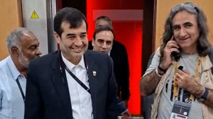 حضور وزیر ورزش در محل برگزاری بازی کبدی پسران ایران - سریلانکا