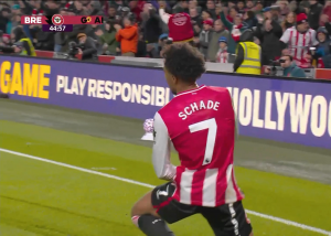 گل دوم برنتفورد به لیورپول (شاده)