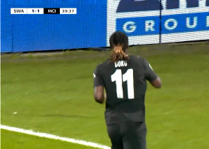 گل اول منچسترسیتی به سوانسی (جرمی دوکو)