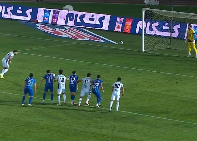 گل اول آلومینیوم به استقلال (جعفری)