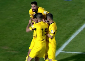 گل دوم فجر به پیکان توسط شروین بزرگ