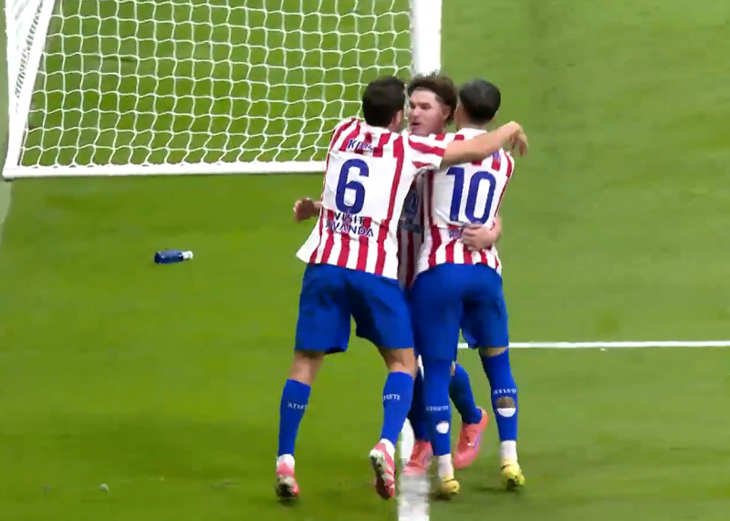 گل اول اتلتیکومادرید به سویا (خولین آلوارز)