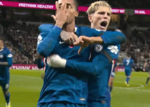 گل اول چلسی به تاتنهام (ژائو پدرو)