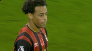 گل اول بورنموث به منچسترسیتی توسط آدامز