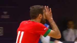 گل اول تیم ملی فوتسال مراکش به ایران 