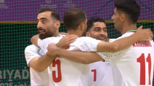 گل اول فوتسال ایران به مراکش توسط کریمی