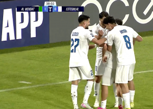 گل اول استقلال به الوحدات توسط مهران احمدی