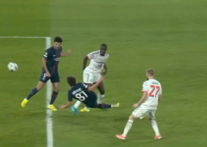 گل اول پاری سن ژرمن به بایرن مونیخ توسط نوس